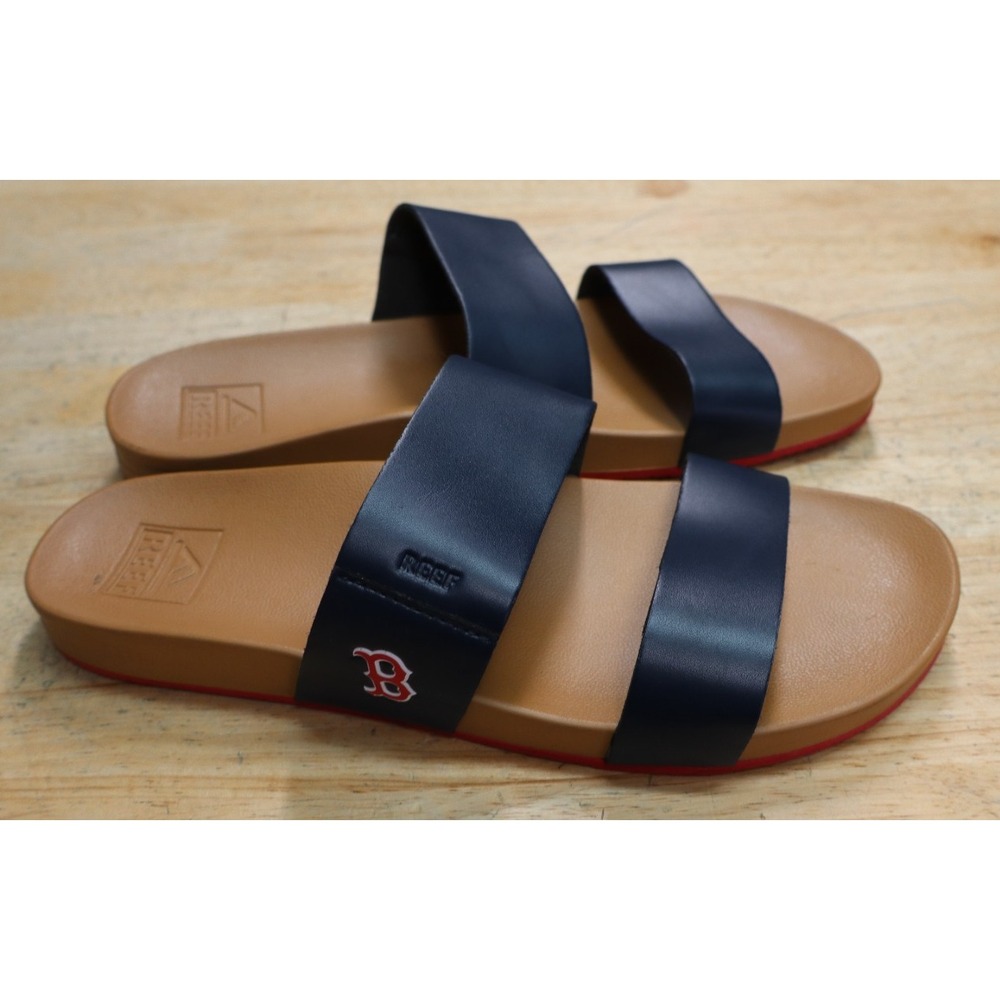 REEF × Boston Red Sox Cushion Vista MLB Sandals Slides Womens Size US 8